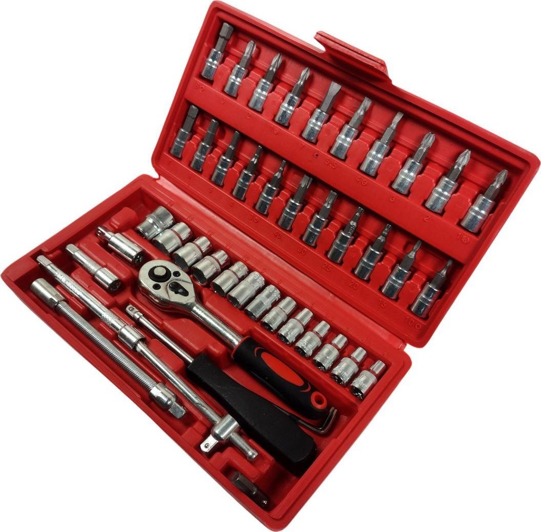 ZESTAW KLUCZY 1/4" 46szt. SILVER