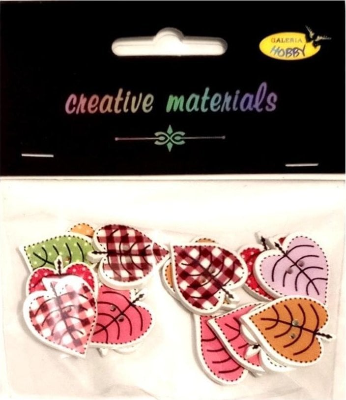 Guziki ozdobne Listki 25mm 15szt