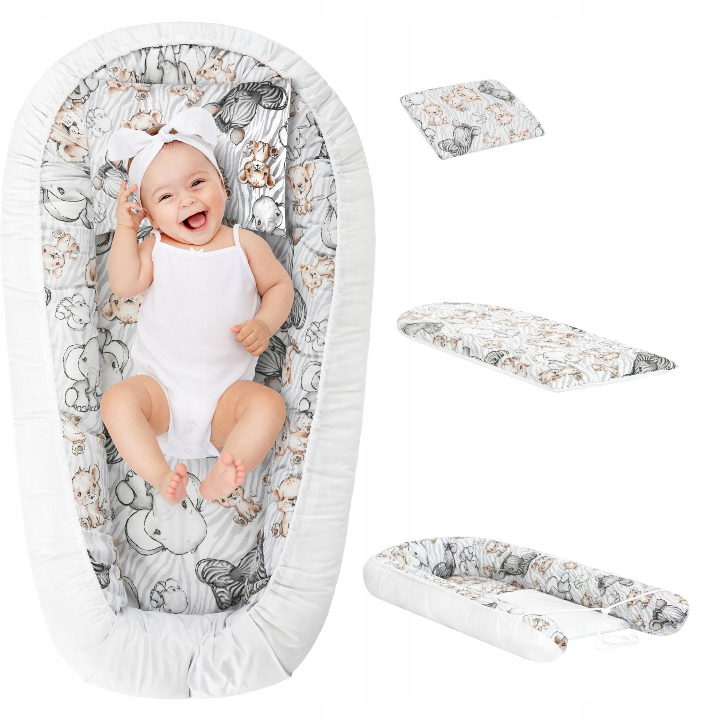 KOKON ZESTAW 3 ELEMNTY ZEBRA I LEW