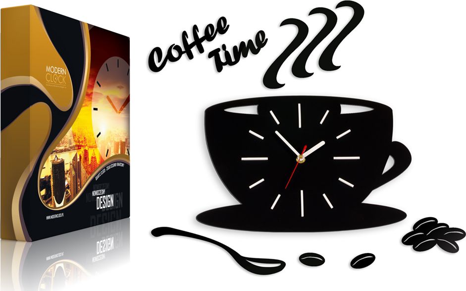 ModernClock Zegar ścienny kuchenny -FILIŻANKA SATIN CUP WHITE