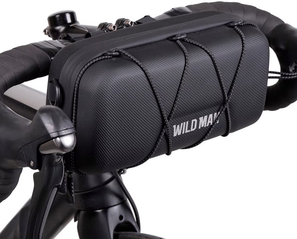Torba rowerowa na kierownicę wodoodporna WildMan GD8, czarna