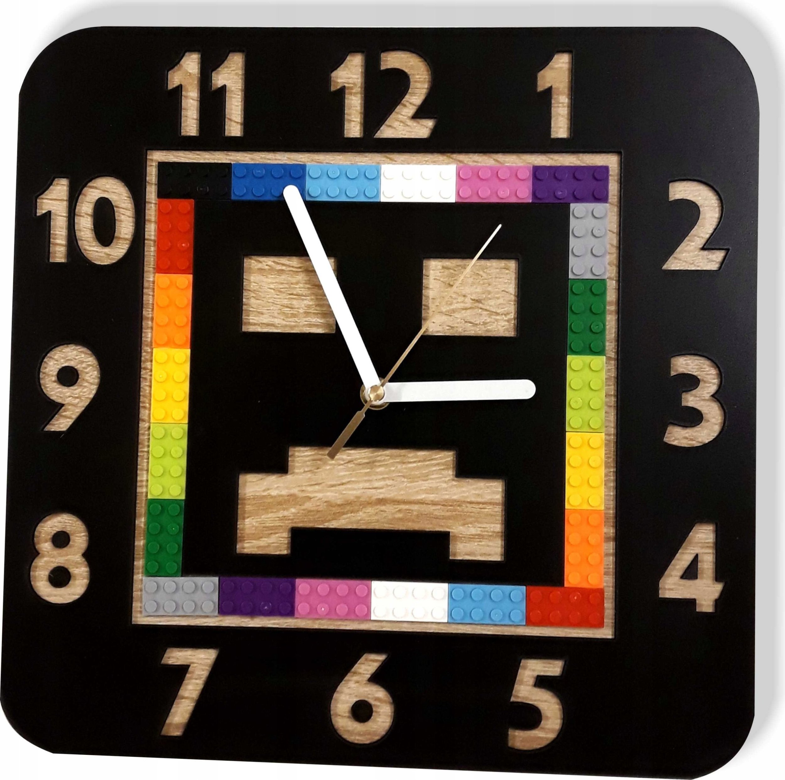 naSciane Zegar ścienny dla fana ala minecraftt z klockami