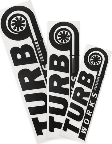TurboWorks Naklejka TurboWorks Czarna 50cm