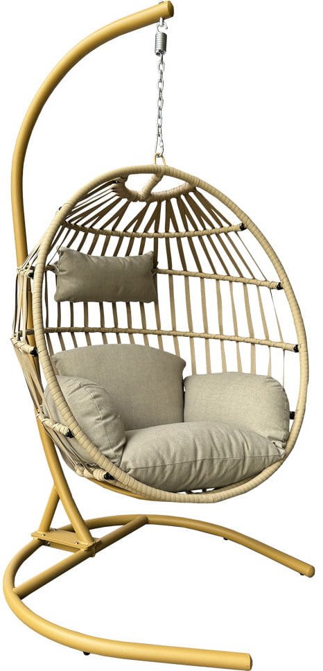 FOTEL WISZĄCY VICO Z PODUSZKĄ BEŻOWY