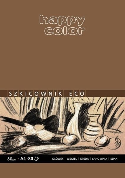Happy Color Szkicownik A4 80k ochrowy