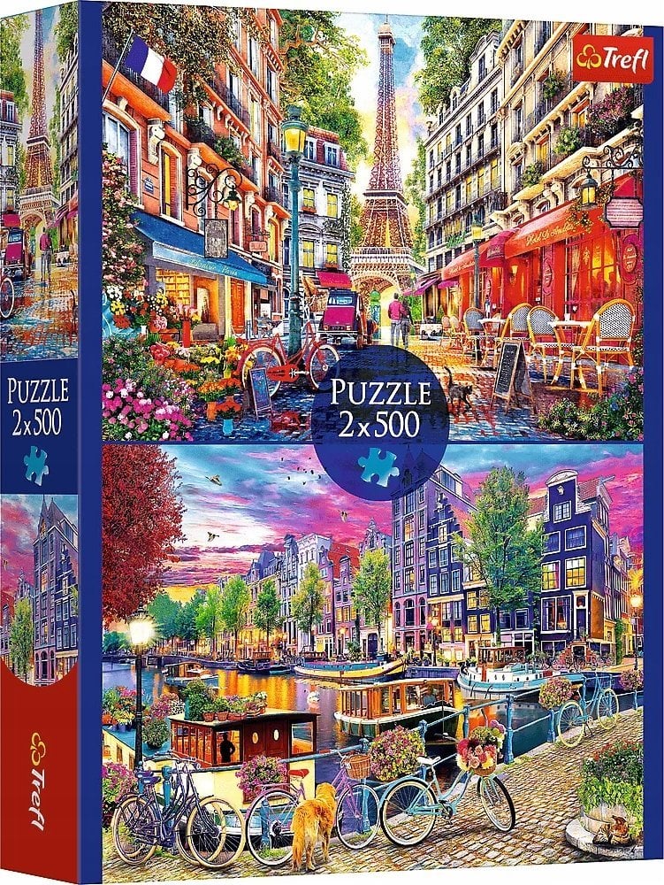 Trefl Puzzle Europejskie stolice 2x500 elementów (37496)