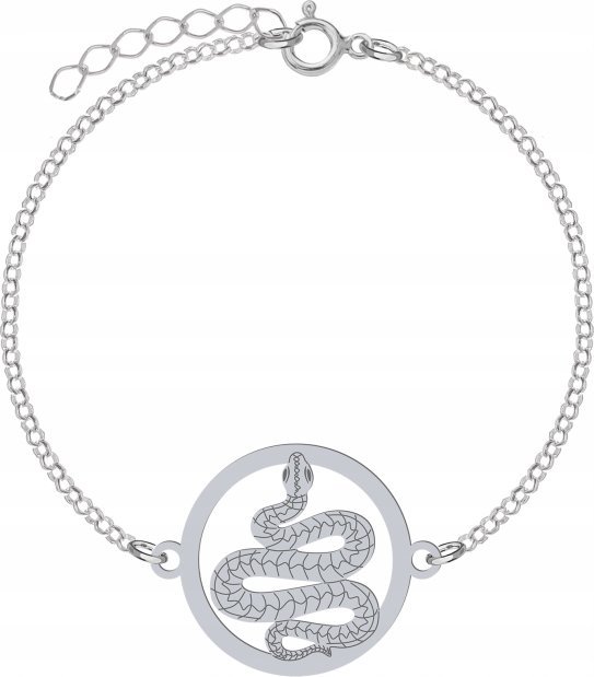 Radziszewska Jewellery Srebrna Bransoletka z WĘŻEM DEDYKACJA GRAWER