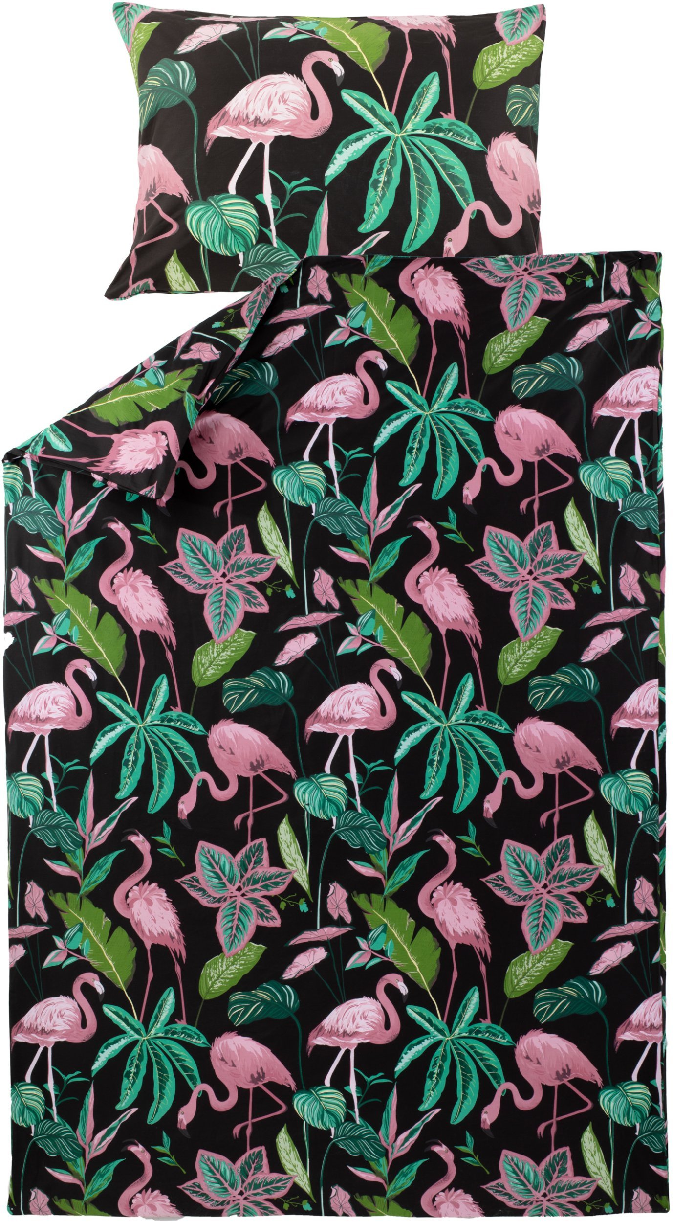 BED COV SET Flamingo SATEEN 140x200CM