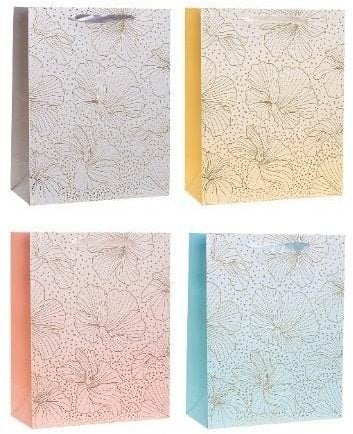 Torebka ozdobna 26x23x12cm hot-stamp mix ROZETTE