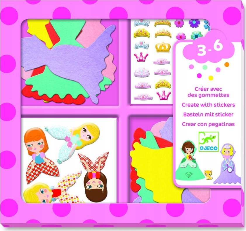 Djeco Djeco Kurkite su lipdukais - Myliu princeses