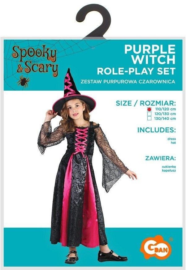 GoDan Strój dla dzieci Purpurowa Czarownica rozm.110/120