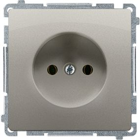 Kontakt-Simon Gniazdo pojedyncze Simon Basic bez uziemienia 16A satynowy (BMG1.01/29)