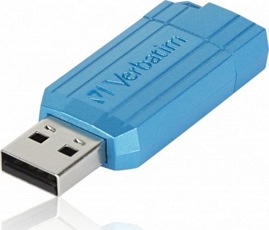 Pendrive Verbatim Verbatim USB flash disk, USB 2.0, 128GB, Store,N,Go PinStripe, niebieski, 49461, do archiwizacji danych