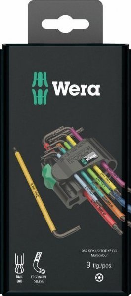 Wera WERA 967/9 TX BO SB L-key set, Blacklaser