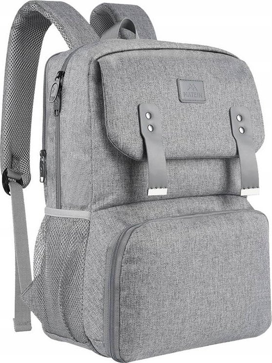 ML Plecak na laptopa / Torba na lunch 15.6'' Matein 1161 Szary USB