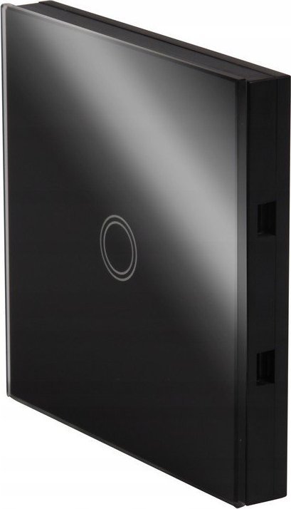 Masterled Pilot RF natynkowy włącznika szklanego na baterie Czarny Pilot RF natynkowy włącznika szklanego na baterie Czarny