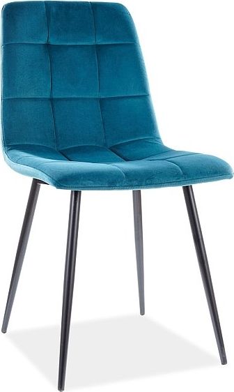 Signal Krzesło MILA VELVET turkusowe