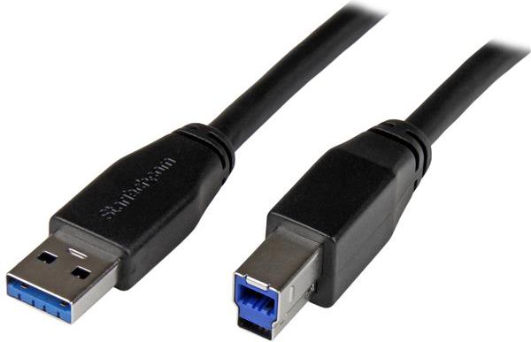 Kabel USB StarTech USB-A - USB-B 5 m Czarny (USB3SAB5M)