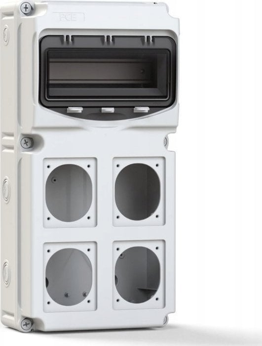 PCE ROZDZIELNICE BUDOWLANA FLEX, 10-MOD, Z 4 OTWORAMI NA GNIAZDA , MATERIAŁ ABS IP66/67, 15851004