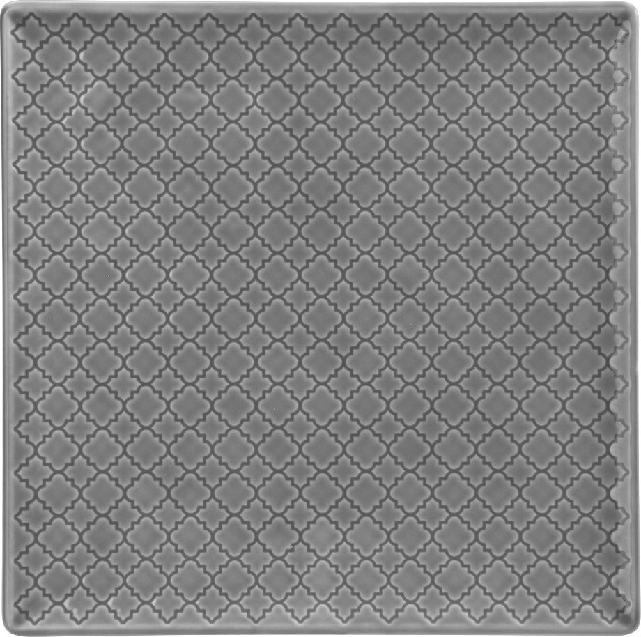 Lubiana Talerz płytki kwadratowy 25,5cm Marrakesz szary