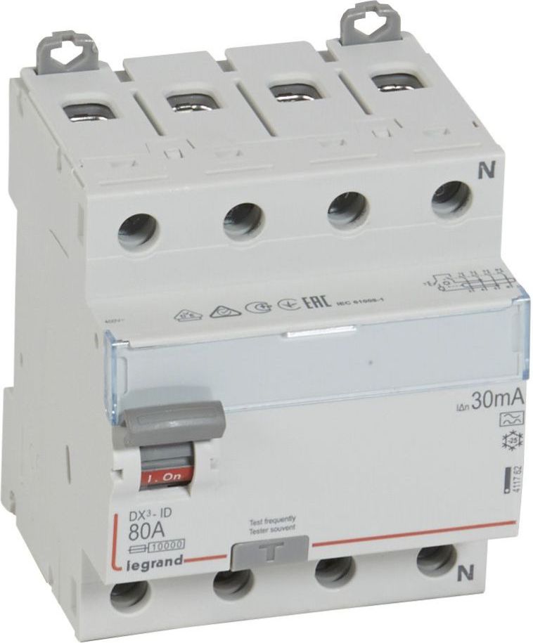 Legrand Wyłącznik różnicowo-prądowy 4P 80A 0,03A typ A P304 DX3 (411762)