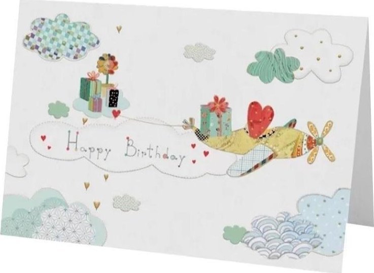 Turnowsky Karnet B6 + koperta Urodziny samolot