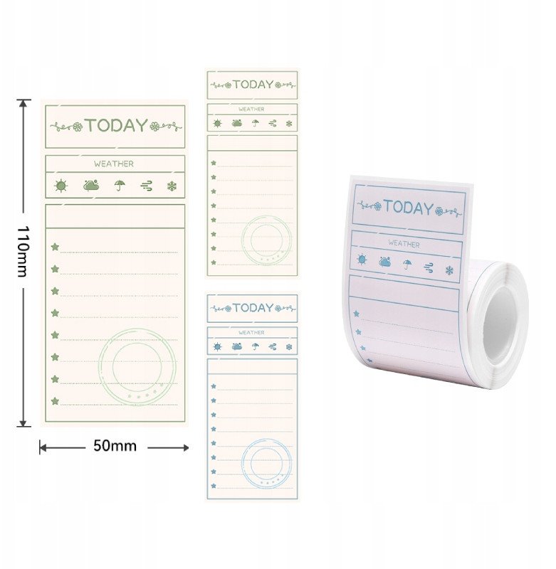 .NIIMBOT Etykiety Naklejki 50*110mm Seria B LISTA