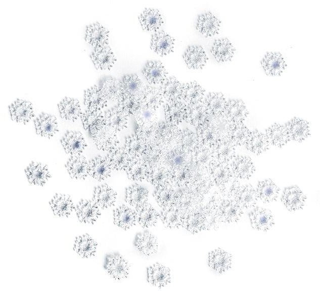 Konfetti śnieżynki opalizujące 9mm błękitne 80szt
