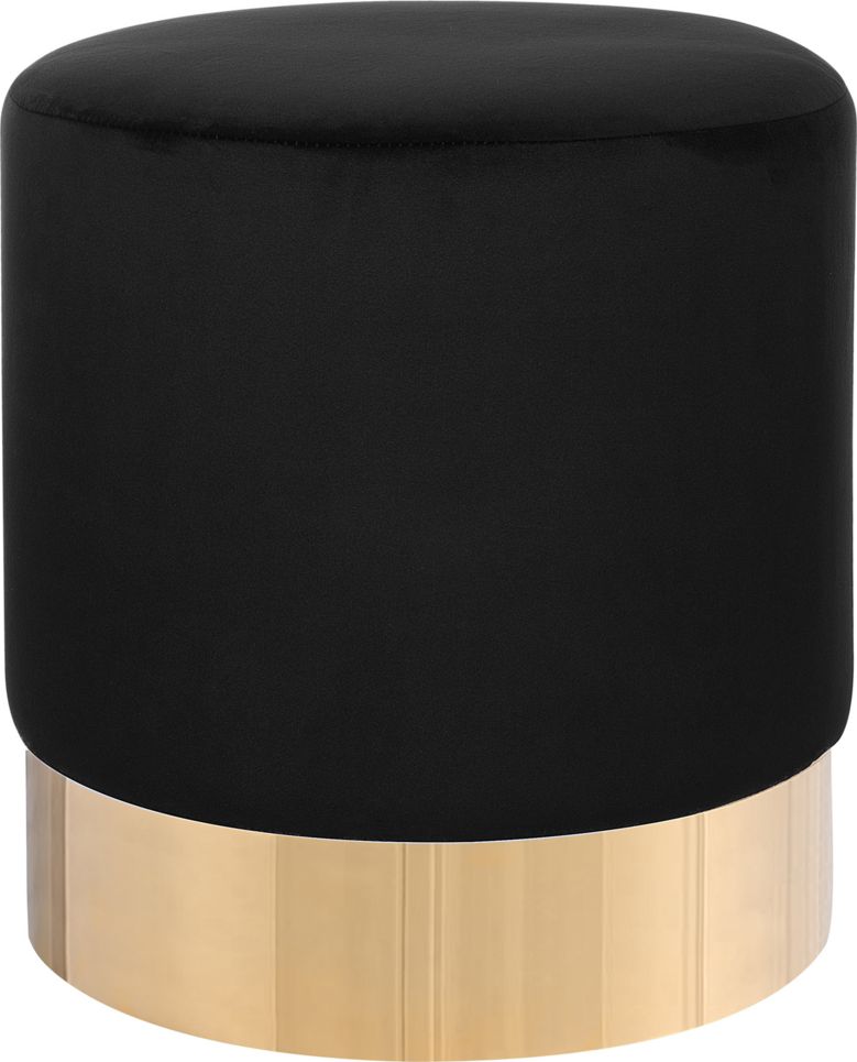 Beliani Puf welurowy 39 cm czarny SOPHIA