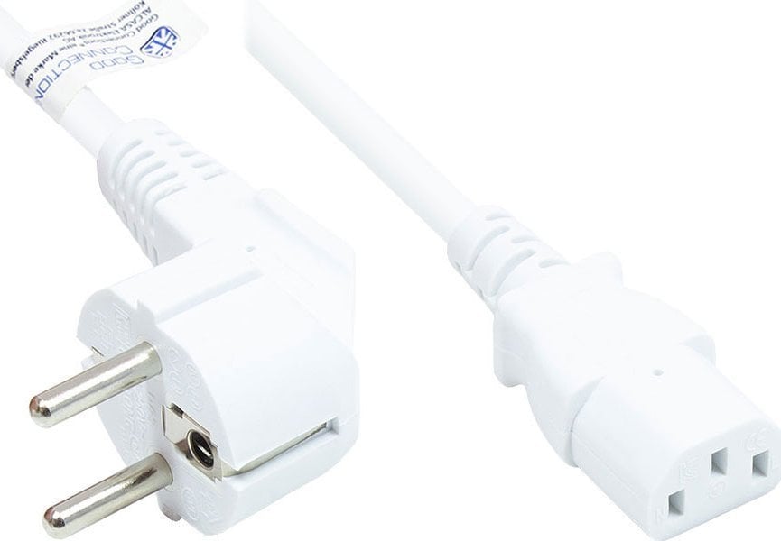 Kabel zasilający Good Connections Good Connections Schutzkontakt-Stecker gew.- C13 weiß 2,5m