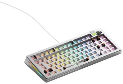 Glorious GMMK 3 Pro 75 % Custom Gaming-Tastatur - Barebone, ANSI-Layout, silber