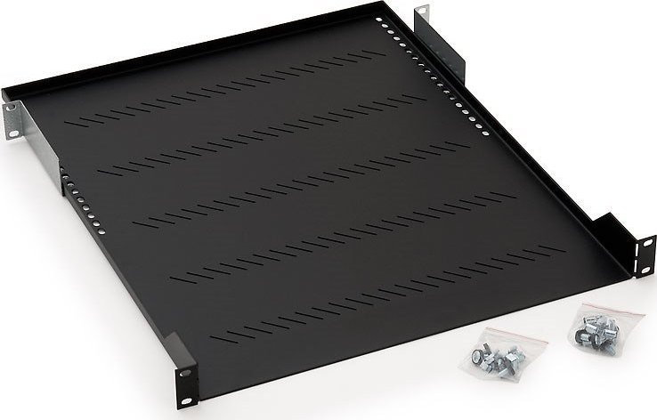 Triton Police s perforací 19", 1U/650mm, nosnost 40kg, černá