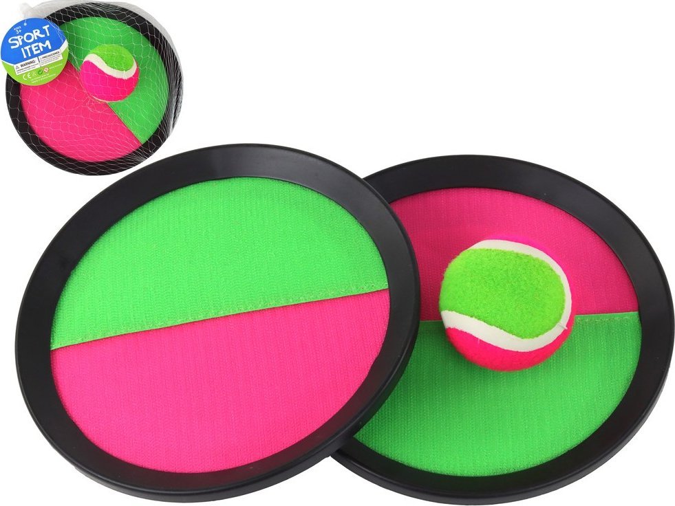 LeanToys Gra Zręcznościowa Paletki Tarcze Na Rzepy Catch Ball Piłka