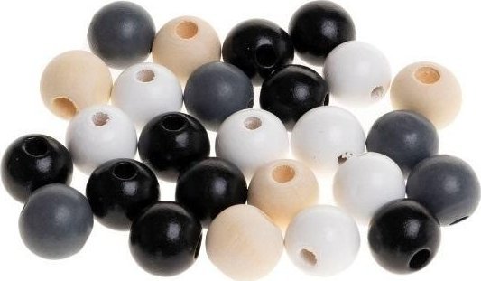 Koraliki drewniane do nawlekania 16mm 25szt
