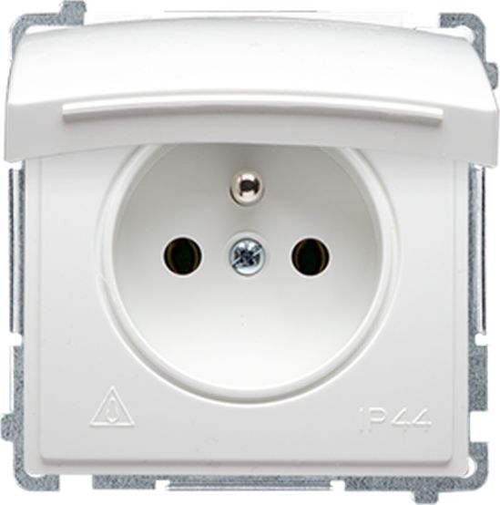 Kontakt-Simon Simon Basic Gniazdo wtyczkowe Schuko do wersji IP44 (moduł) 16A, 250V~,zaciski śrubowe biały BMGSZ1B.01/11