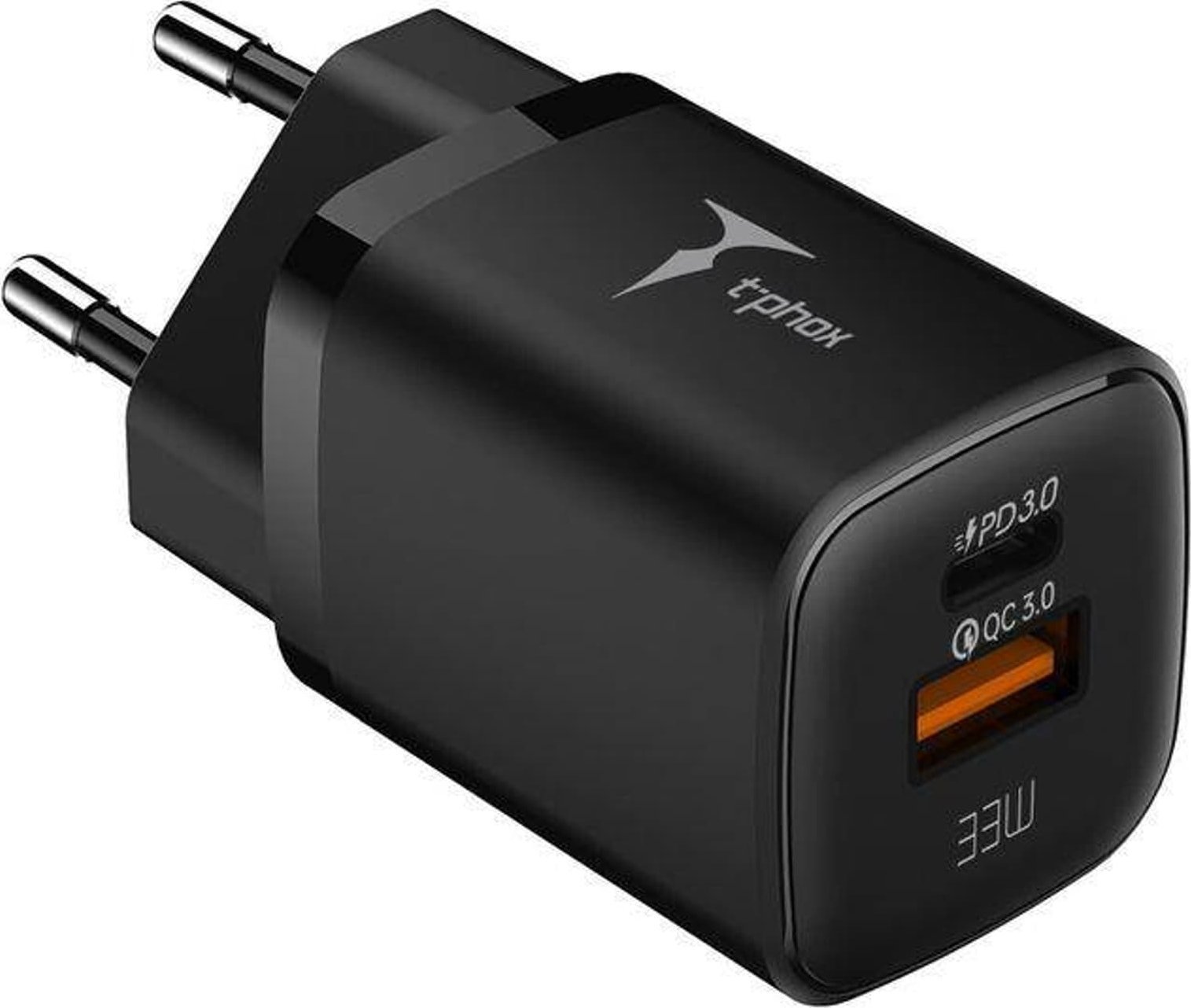 Ładowarka T-Phox ŁAD SIEC T-PHOX HANDY SERIES 33W T-PP08 USB/USB-C BLACK