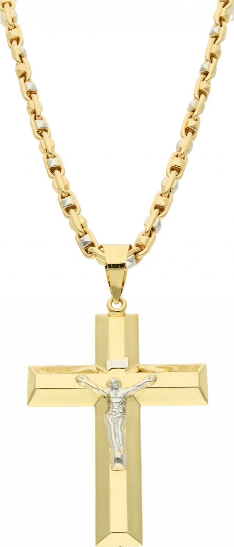 Rosanto Duży złoty krzyż z wizerunkiem Jezusa 585 14k