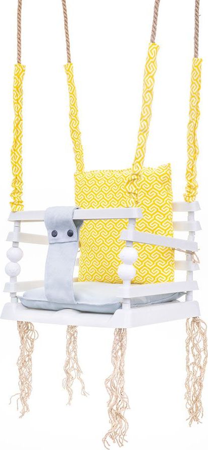 Huśtawka Elior Żółta huśtawka dla dziecka 3w1 - Pola (E11313)