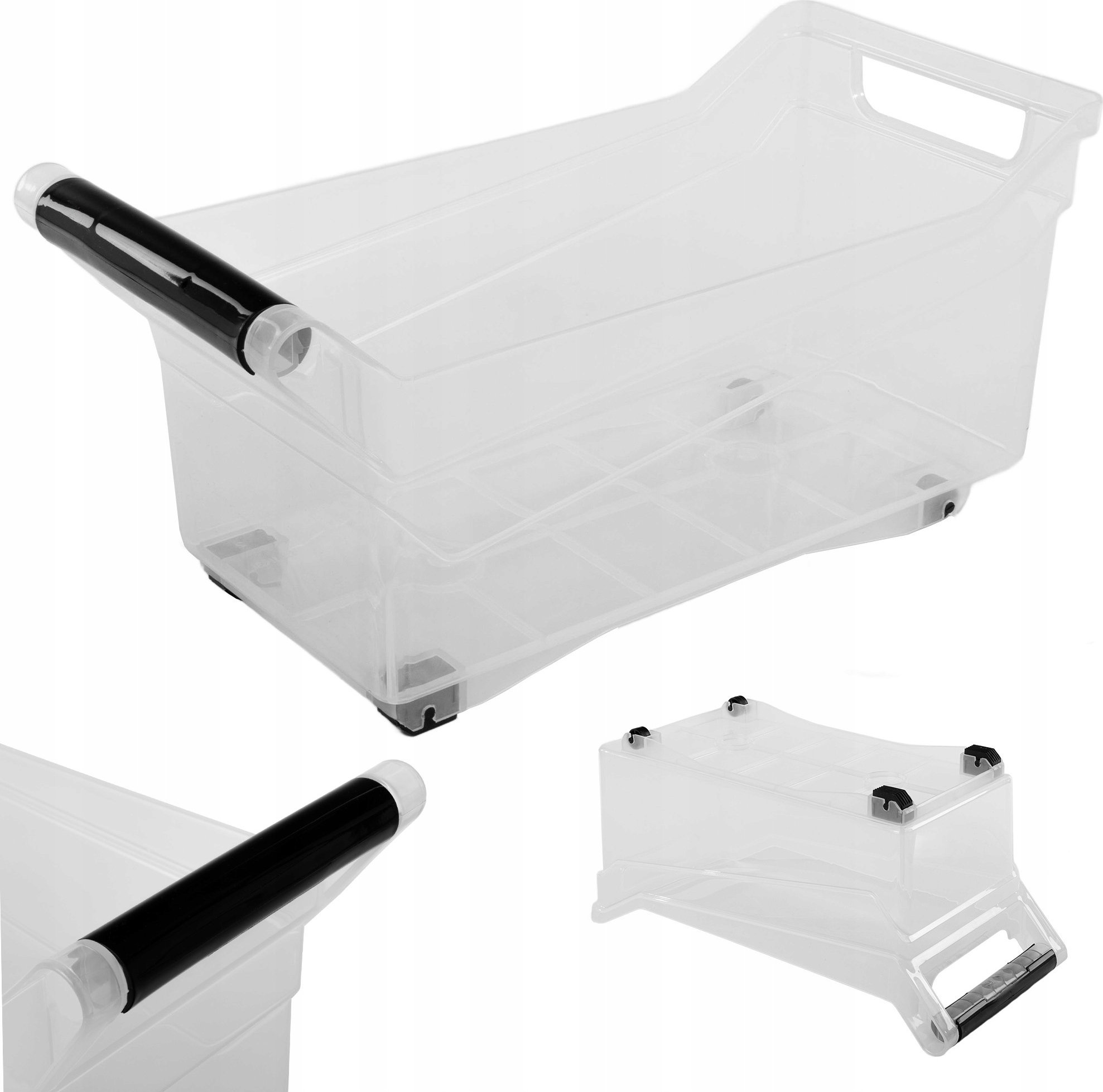 KADAX Organizer Systemowy Pojemnik Na Kółkach Do szafy 10L Z Uchwytami