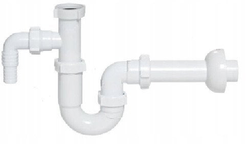 Instadrain syfon do umywalki rurowy, bez spustu, wyjście pralka, odpływ fi 32 mm 1862
