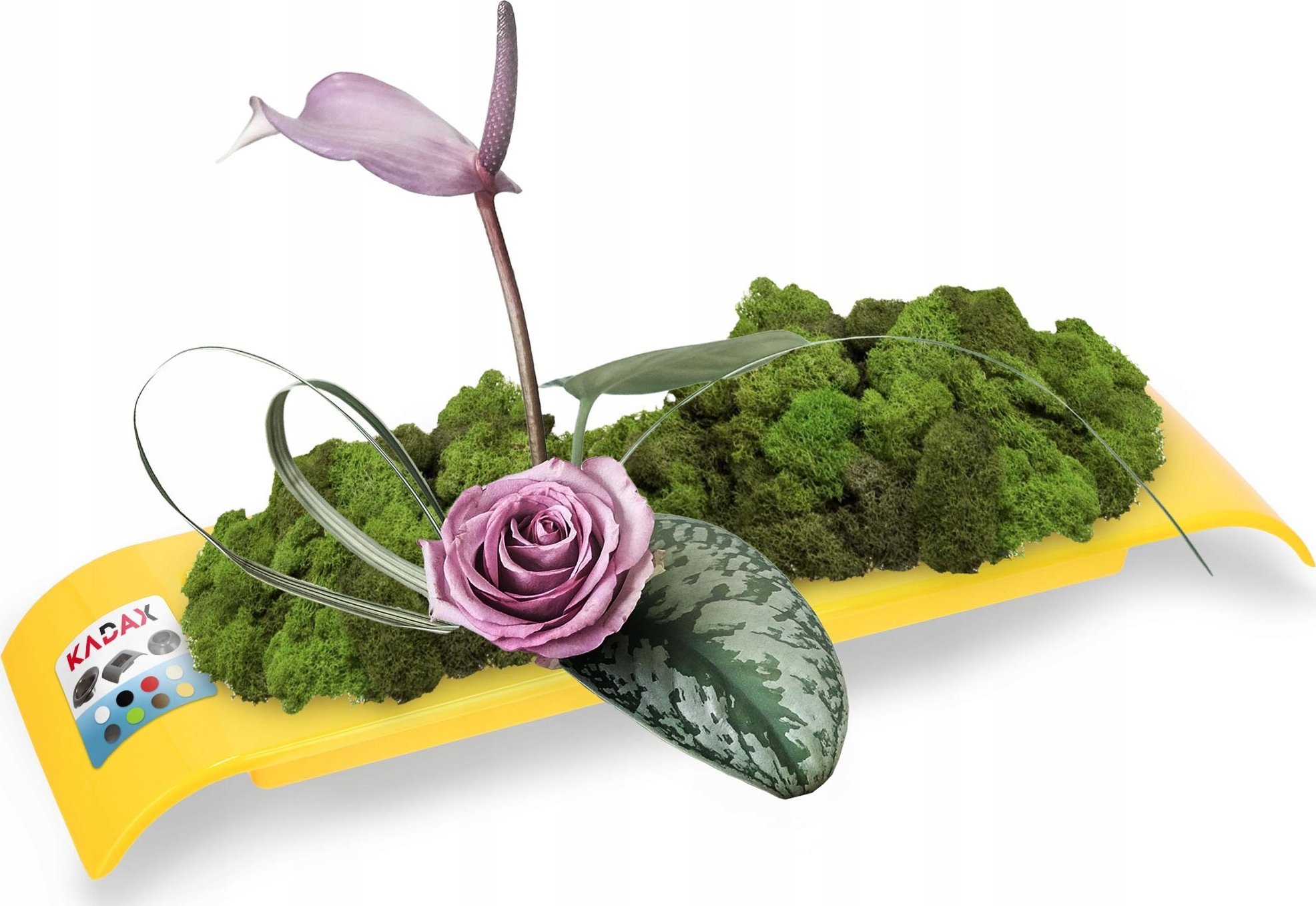 Kadax Doniczka Donica Osłonka Ikebana Kompozycja Żółta