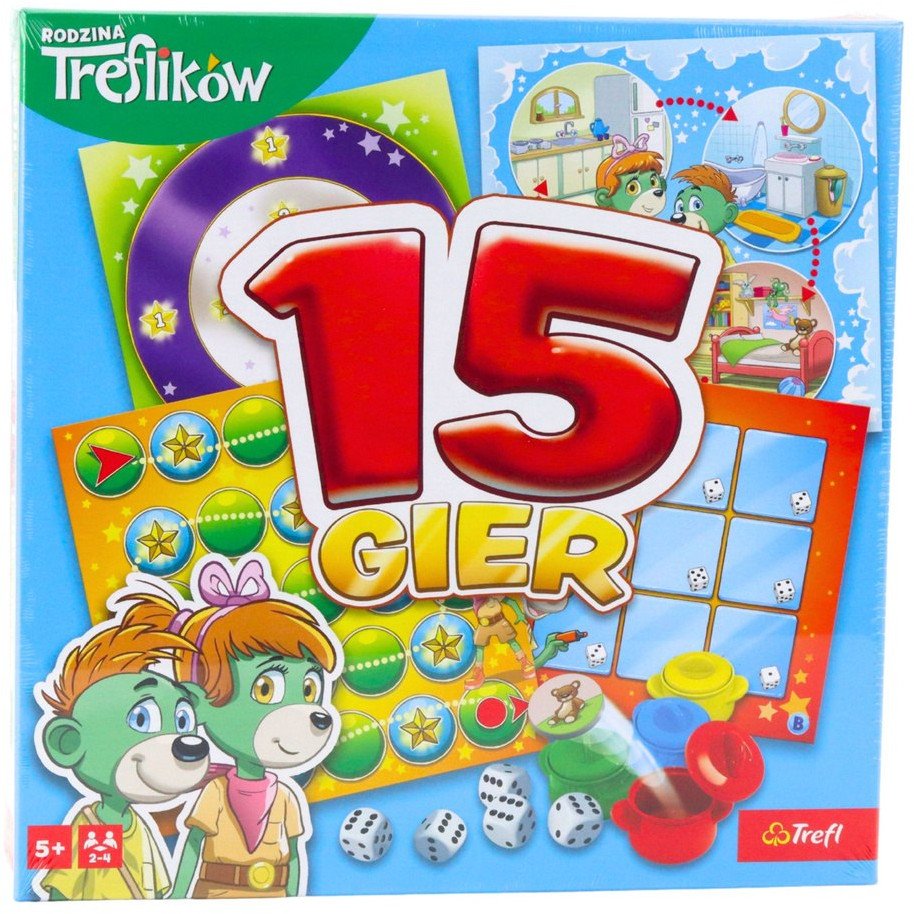 Gra planszowa 15 gier Rodzina Treflików Trefl 02823 EDUKAMP