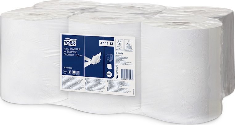 Tork Håndklæderulle Tork Advanced H12 2-lag 19.5 cm x143 m Hvid,6 rl/krt