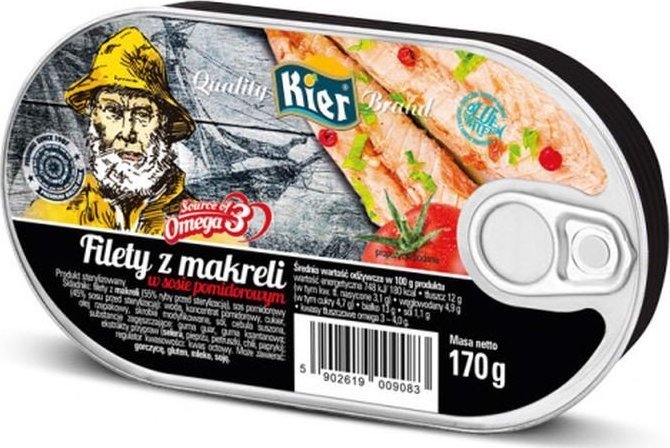 KIER Kier Filet z makreli w sosie pomidorowym 170 g