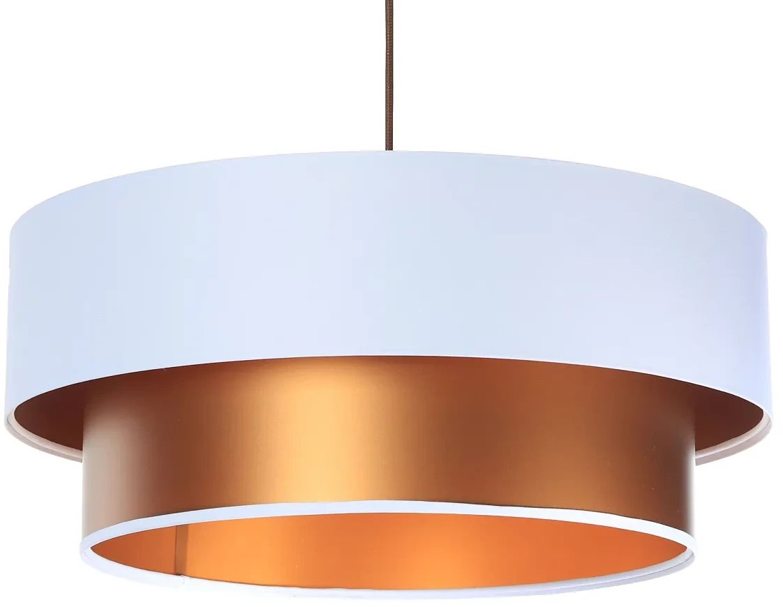 Lampa wisząca DOUBLE WHITE 50 biała/miedziana BPS KONCEPT