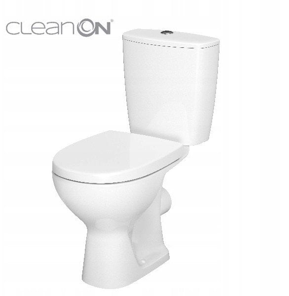 Zestaw kompaktowy WC Cersanit WC kompakt 616 ARTECO 011 NEW CleanOn z deską duroplastową, antybakteryjną, wolnoopadającą z funkcją łatwego wypinania (