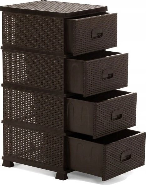 Nore Szafka Rattan Brązowa