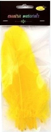 Piórka twarde żółte 10szt
