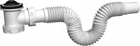 Syfon AKCES 19080 SYFON BRODZIKOWY UNIVERSAL, SITKO NIERDZEWNE, KOREK PCV // S.BRODZ.A.50-UNIVERSAL