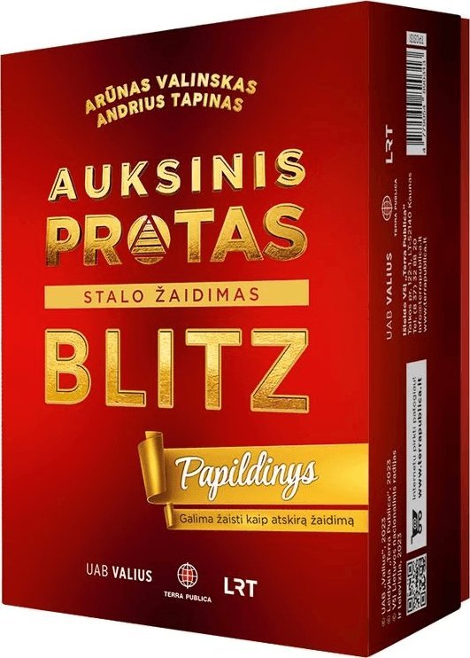 BOARD GAME AUKSINIS PROTAS.BLITZ PAPILD